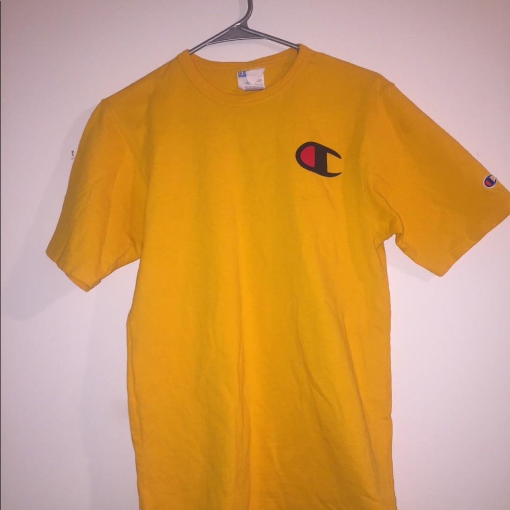 Vintage Champion Shirt Yellow/Gold Small